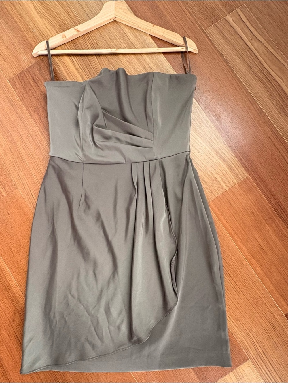 Banana Republic Strapless Taupe Mini Dress wrinkle-resistant - Picture 6 of 14